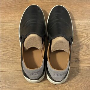 UGG Black and Gray Slip-On Loafers